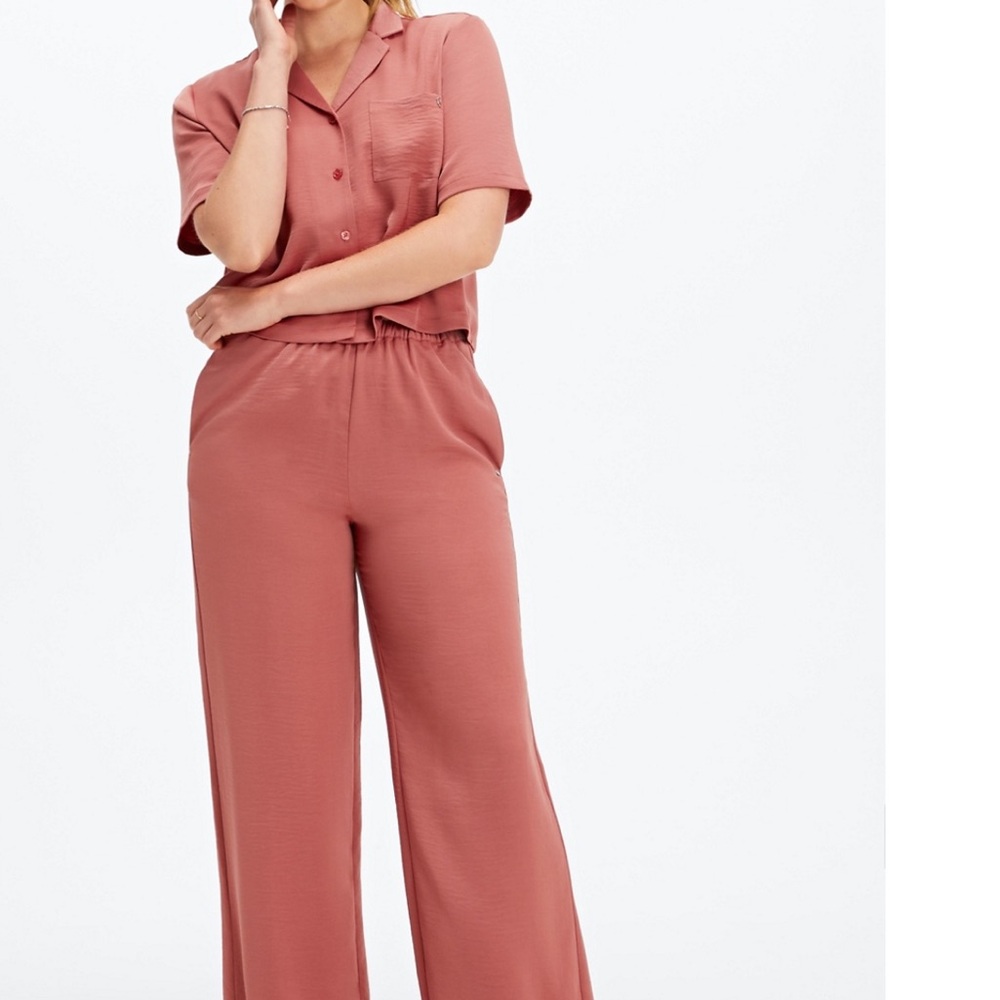 Fabletics l NWT Eco Satin Pajama Pants Set 2X Terra Cotta